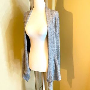 Verve ami flowing, cozy sweater wrap cardigan, M, light heather gray 23”